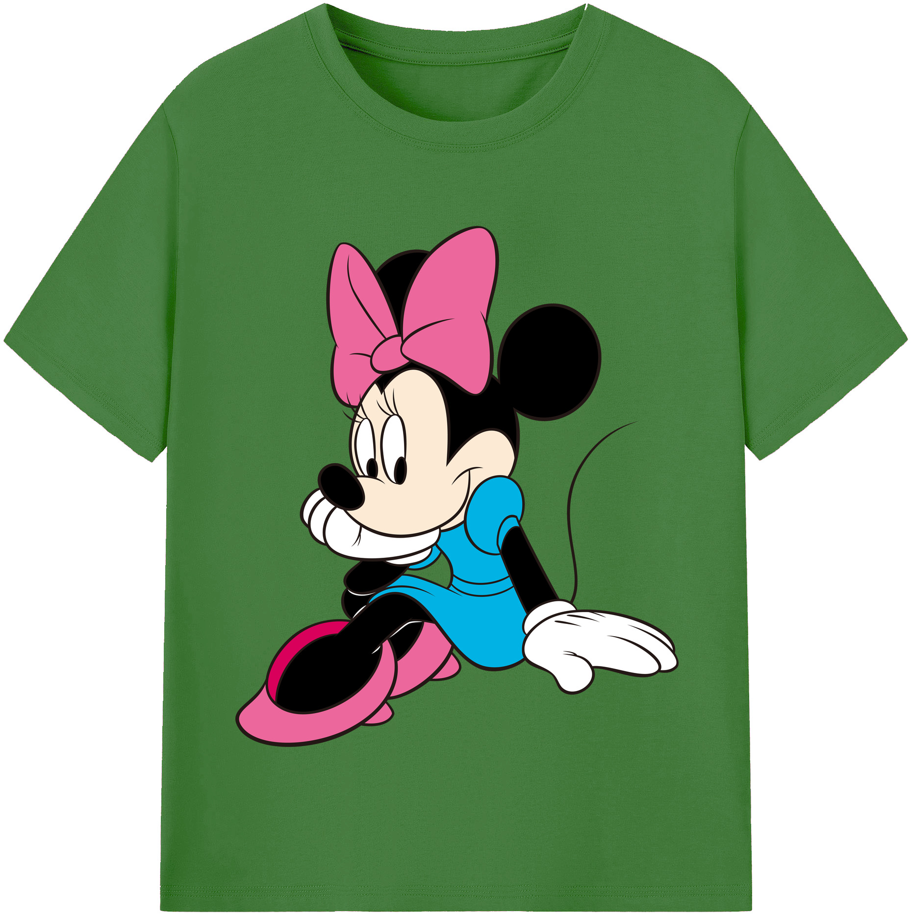 （画像用） ミッキーマウス Mickey Mouse レディースカジュアルプリントTシャツ（綿100％）